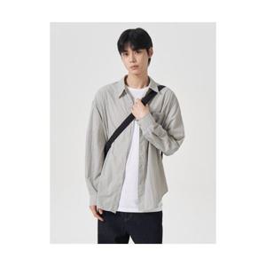 에잇세컨즈 8SECONDS 나일론 자수 셔츠 라이트 그레이 (264864CY12) 264864CY12 405910