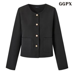 GGPX 심플 무드 라운드 긴팔 자켓 (GQAJK008D)