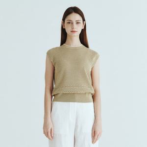 [유닛]지로나 니트 슬리브리스 나시 UFLKSN242N