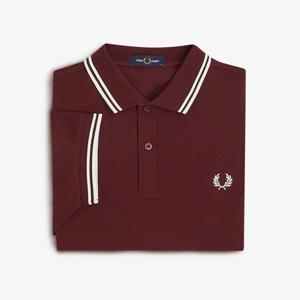 [M3600] 트윈 팁 프레드페리 셔츠 - 옥스 블러드/에크루 AFPM2G93600-597