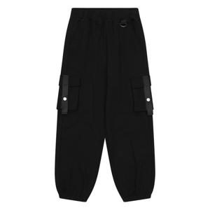 [에꼴리에]여아 밴딩 D링 포켓 포인트 카고 조거 팬츠 24OT760_BK