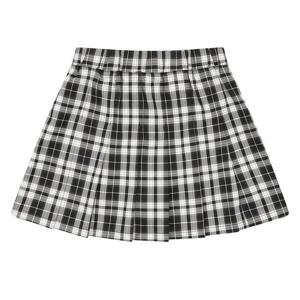 [에꼴리에]여아 밴딩 체크 패턴 플리츠 스커트 24A5851_BK