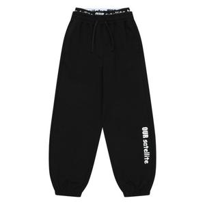 [에꼴리에]여아 이중 허리 밴드 레터링 조거 팬츠 24OT762_BK