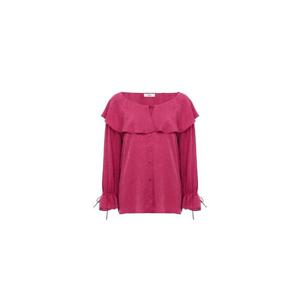 26 SS 끌로에 실크 라운드 넥 러플 블라우스 CH26UHT36332 TP452344566