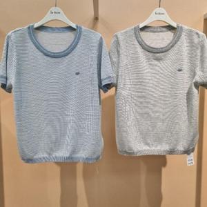 라티움 HC34 신축성좋은스트라이프숏짧은반팔니트 D2623sw01