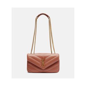 생로랑 Loulou 스몰 레더 숄더 백 P01178919