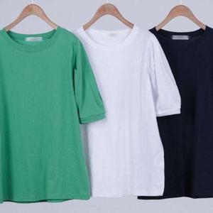 무지 의류 코튼 반팔티 솔리드 빅사이즈 305O316S