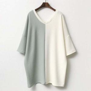 중년 하프브이넥롱반팔티 임부복 큰옷 ILC834M305 빅