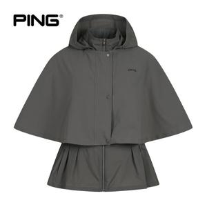 [PING] 여성 후드 케이프 탈부착 베스트 점퍼 121F2JP284_GY