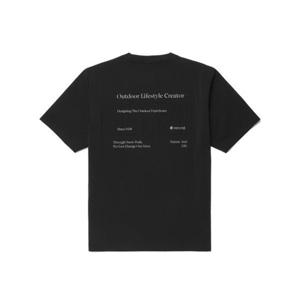 스노우피크 SNOWPEAK APPAREL 루트 레터링 우븐 패치 반팔 티셔츠 (S26MMRTS82) Black S26MMRTS82BK 406669