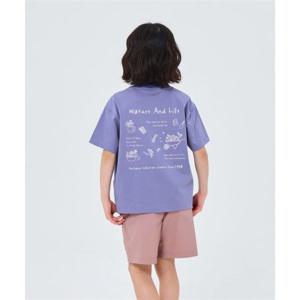 스노우피크 SNOWPEAK APPAREL KIDS 키즈 에어로쿨 가드닝 그래픽 반팔 티셔츠 (S26MKFTS87) Ash Purple S26MKFTS87AP 406720
