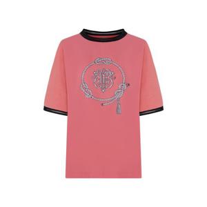 크로커다일레이디 우븐 배색 아트윅 티셔츠 CLEMTS115