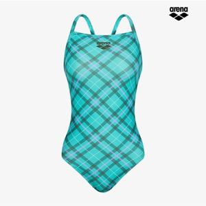 아레나 니팅 체크 원피스 크로스 스트랩백 A5FL1LO12 JAD