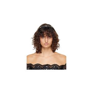 베르사체 헤어액세서리 블랙 스터드 헤어밴드 261404F018003