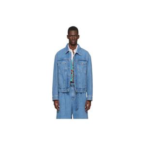 드리스반노튼 청자켓 블루 플랩 포켓 데님 재킷 261358M177007