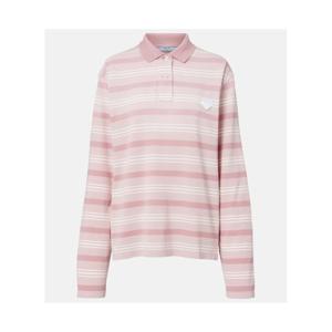 프라다 스트라이프 코튼 피케 폴로 셔츠 P01154859