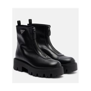 프라다 레더 플랫폼 앵클 부츠 P01163801