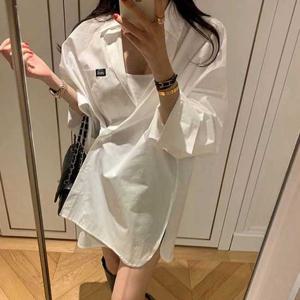 슈팅스타 / 루즈핏 오버핏 여리여리 언발란스 셔츠 808142