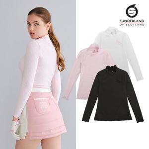 선덜랜드 여성 자가드 터틀넥 골프티셔츠 - 16132TS73
