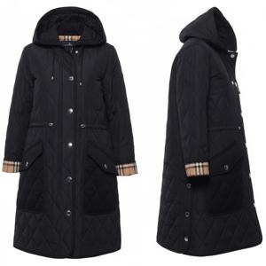 버버리 여성 록스비 퀼팅 후드 코트 (8072670 BLACK 24S)