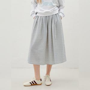 [올리브데올리브] 올리브데올리브시어 서커 체크 플레어 스커트 OW6MS312