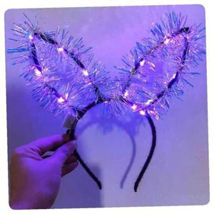 트윙클 LED 토끼 머리띠 4p세트퍼플