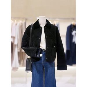 [숲]벨벳카라 숏 퀄팅자켓  SBRPA351