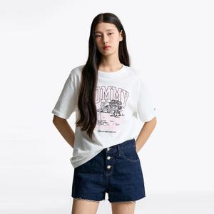 [공식][타미진스] 트로피컬 프린트 티셔츠 (T32F1TTO41TWT1YBL)