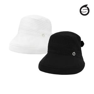 [특가] 선덜랜드 여성 체크메쉬 리본 골프 버킷햇 - SLL4ACP504