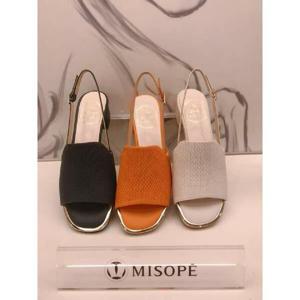 여성 무늬피 심플한 기본 샌들 3cm (아이보리 주황 진그린) (011924033)