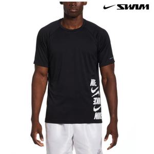 나이키스윔 남성수영복 픽셀 멀티로고 숏 슬리브 하이드로가드 NESSD672-001