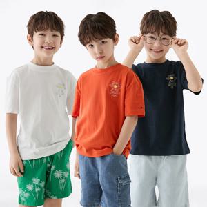 [공식][타미힐피거] 스마일 그래픽 티셔츠 3종 택1 (T42F1KKO830BT1)