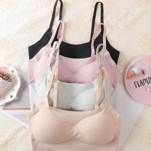 베이직브라 U넥 심리스 베이직 브라 물결라인 노와이어 편한