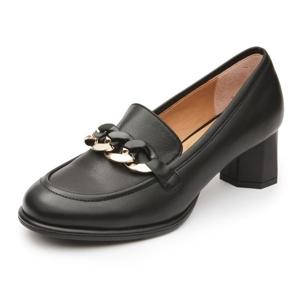 여성 체인장식 로퍼 펌프스(5CM) RENPUC3804K1 블랙