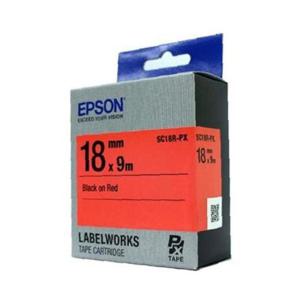 엡손 라벨테이프 SC18R-PX 적색/18mmx9M 검정글씨 (1개)