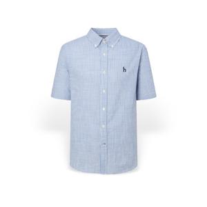 헤지스 남성 윈도우체크 뱀부 반팔셔츠 HZSH5B512B2 HZSH5B512