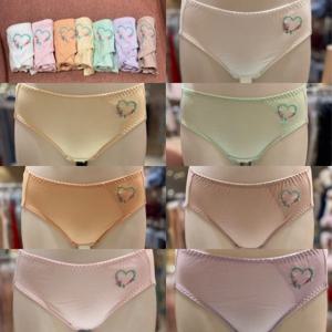 비너스 란제리 (5종세트)면100 요일 팬티 하트꽃 나염 편안한 착용감 위생적인 순면 데일리 여성 팬티 (VPT6957) VPT6957Z5000