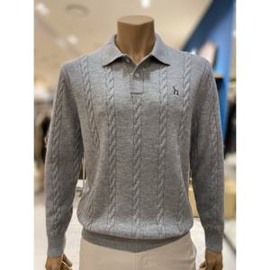 헤지스 울 케이블 카라 니트 (HZSW5D552G2) HZSW5D552