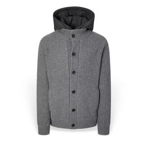 헤지스 남성 탈착후드 울 집업니트 HZSW5D601CG HZSW5D601