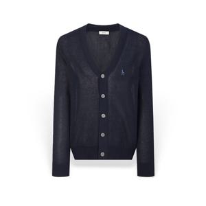 헤지스 남성 로고자수 린넨혼방 가디건 HZSW6B202N2 HZSW6B202