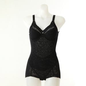 와코루 란제리 AB컵 바디라인 부드럽게 등살이 쏙 정리되는 미디움스타일 올인원 [WBTM300A  BK] WBTM300A