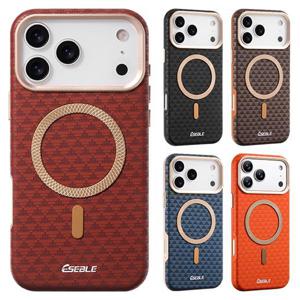 아이폰17 에어 프로 맥스 럭셔리 패턴 매트 가죽 맥세이프케이스