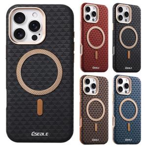 아이폰16 프로 맥스 럭셔리패턴 매트가죽 맥세이프 핸드폰케이스