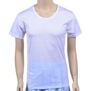 실켓가공 은은한 광택 남성 백색 반팔 런닝