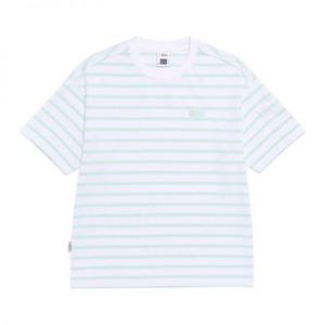 내셔널지오그래픽 N262UTS030 스트라이프 세미오버핏 포켓 반팔 티셔츠 MINT 451120