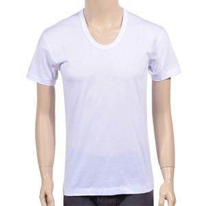 편안한 핏감 베김없는 남성 백색 반팔 런닝