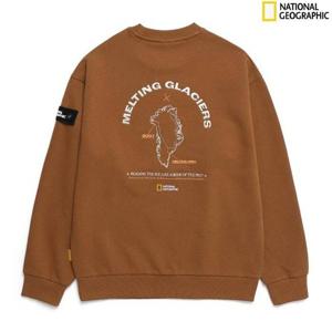 내셔널지오그래픽 남여공용 빙하 컨셉 그래픽 세미오버핏 맨투맨 N243USW050 366945