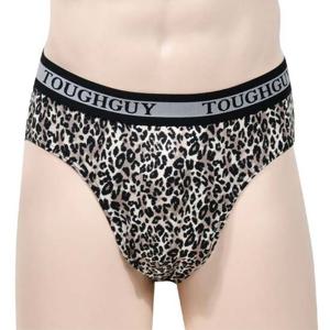 세련된 호피 컬러배색 남성 삼각 팬티 3매