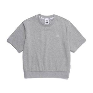 내셔널지오그래픽 여성용 경량 다이마루 세미 크롭 라운드 반팔 맨투맨 N252WSW020 450380