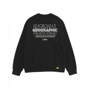 내셔널지오그래픽 N261USW920 론트라 레터링 그래픽 세미오버핏 맨투맨 BLACK 448227